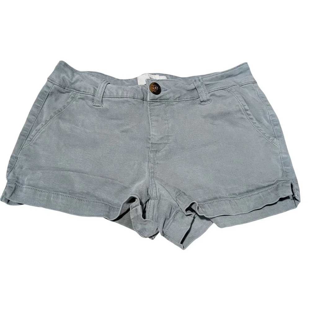 BKE Shorts Womens 25 Sage Green Chino Mid Rise Modal Blend Casual Summer